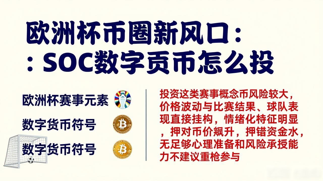 欧洲杯币圈新风口：SOC数字货币怎么投