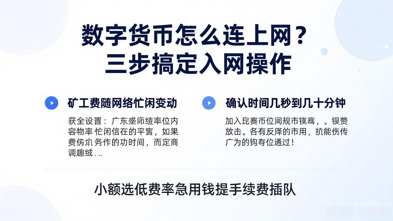 数字货币怎么连上网？三步搞定入网操作