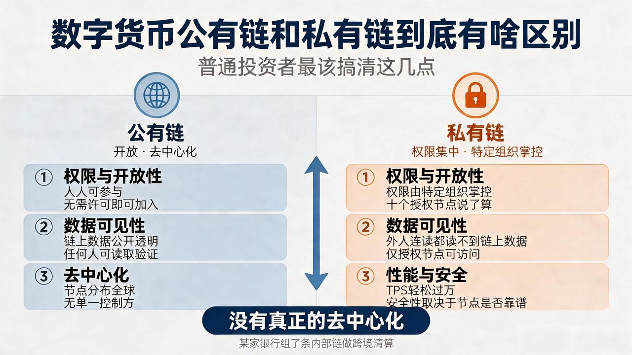 数字货币公有链和私有链到底有啥区别，普通投资者最该搞清这几点