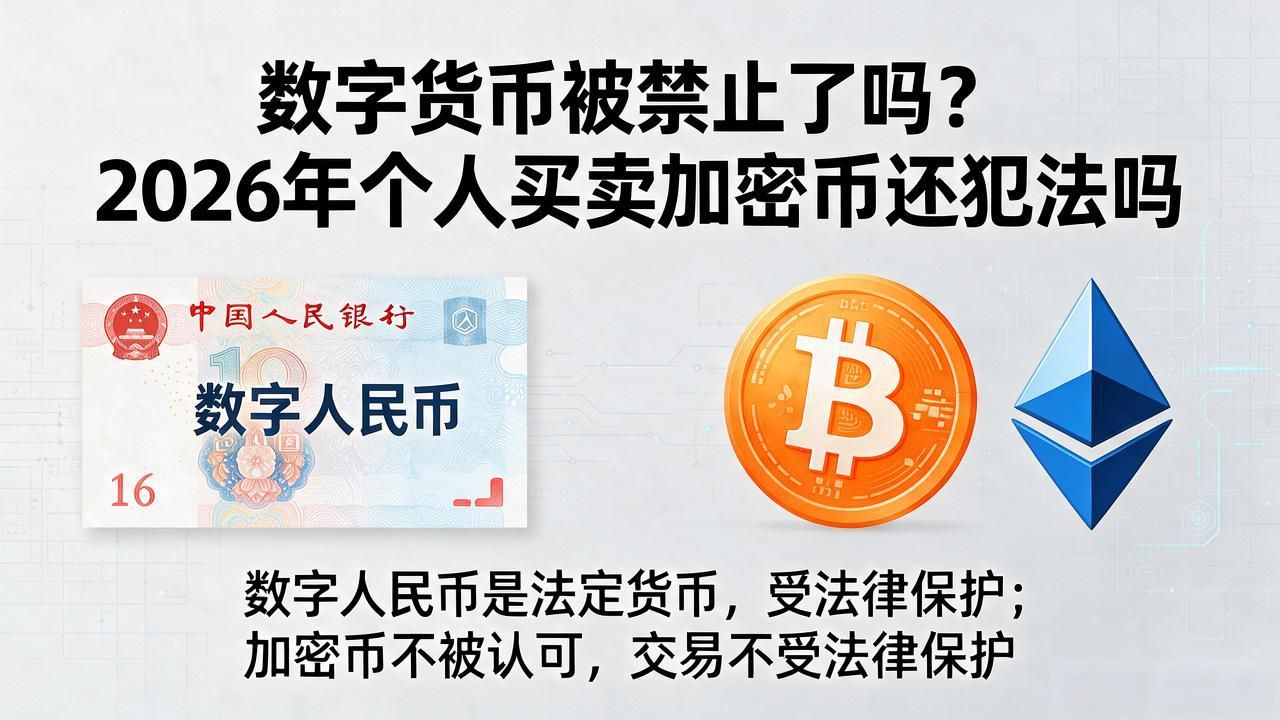 数字货币被禁止了吗？2026年个人买卖加密币还犯法吗
