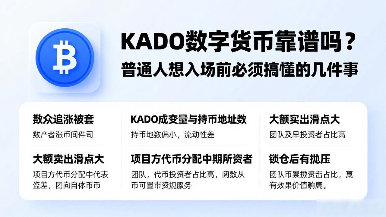 KADO数字货币靠谱吗？普通人想入场前必须搞懂的几件事