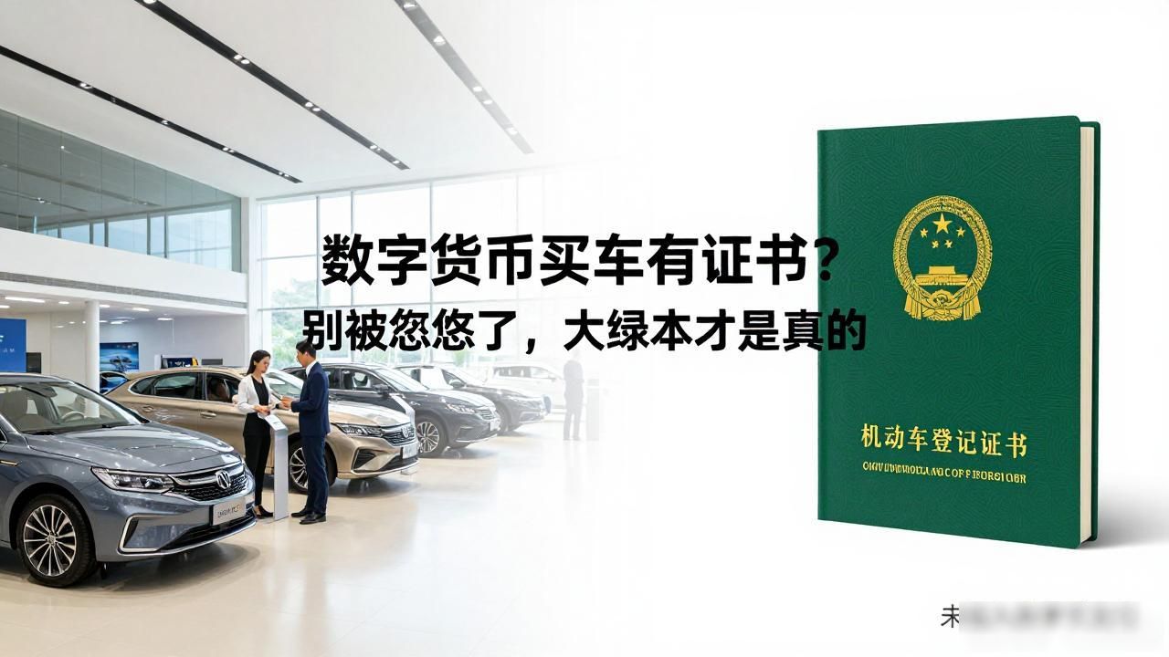 数字货币买车有证书？别被忽悠了，大绿本才是真的