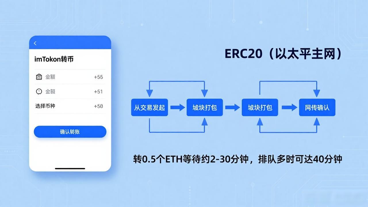 IM Token加密货币转账到账时间_不同公链加密币转账速度对比_imtoken转币需要多久