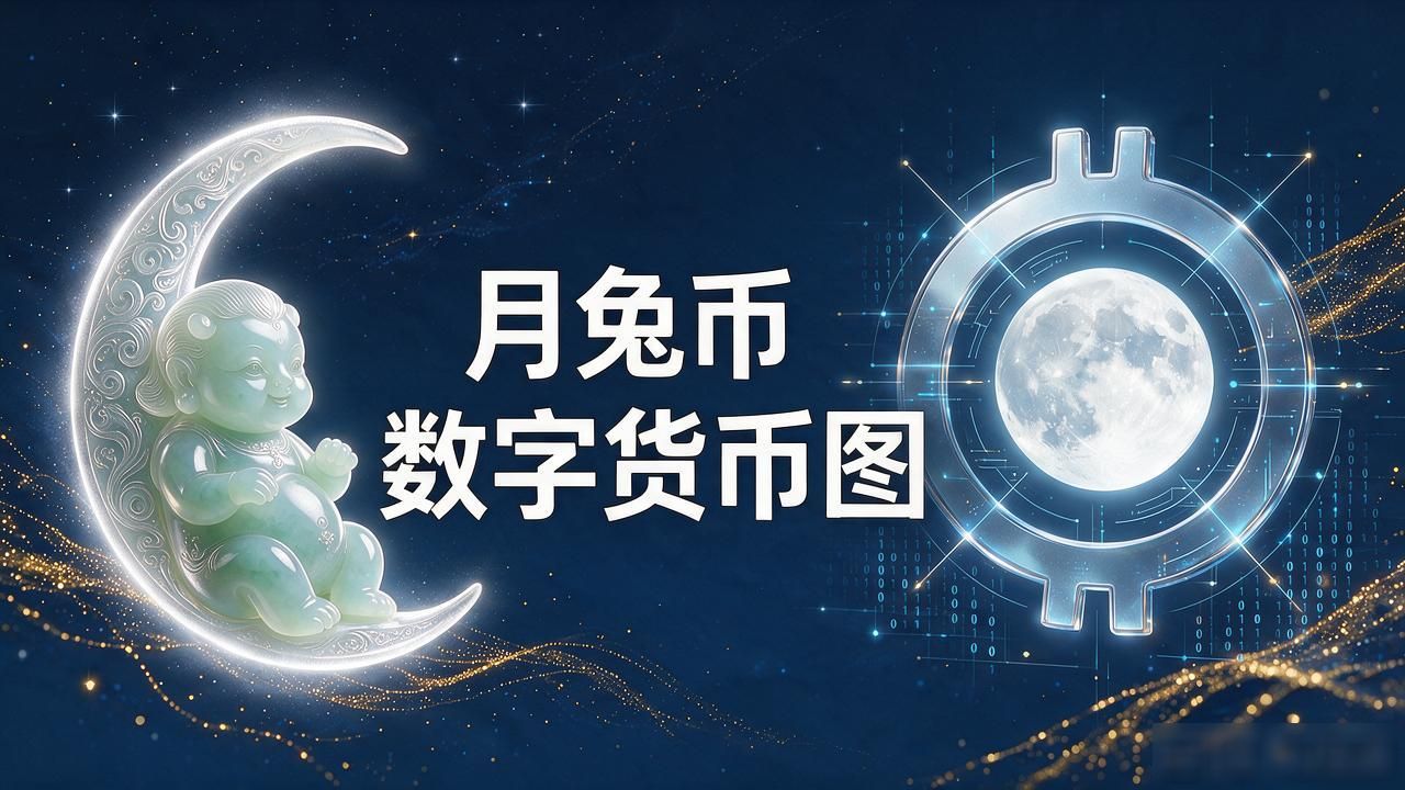 月兔币数字货币图_月兔币图标设计分析_币圈视觉设计