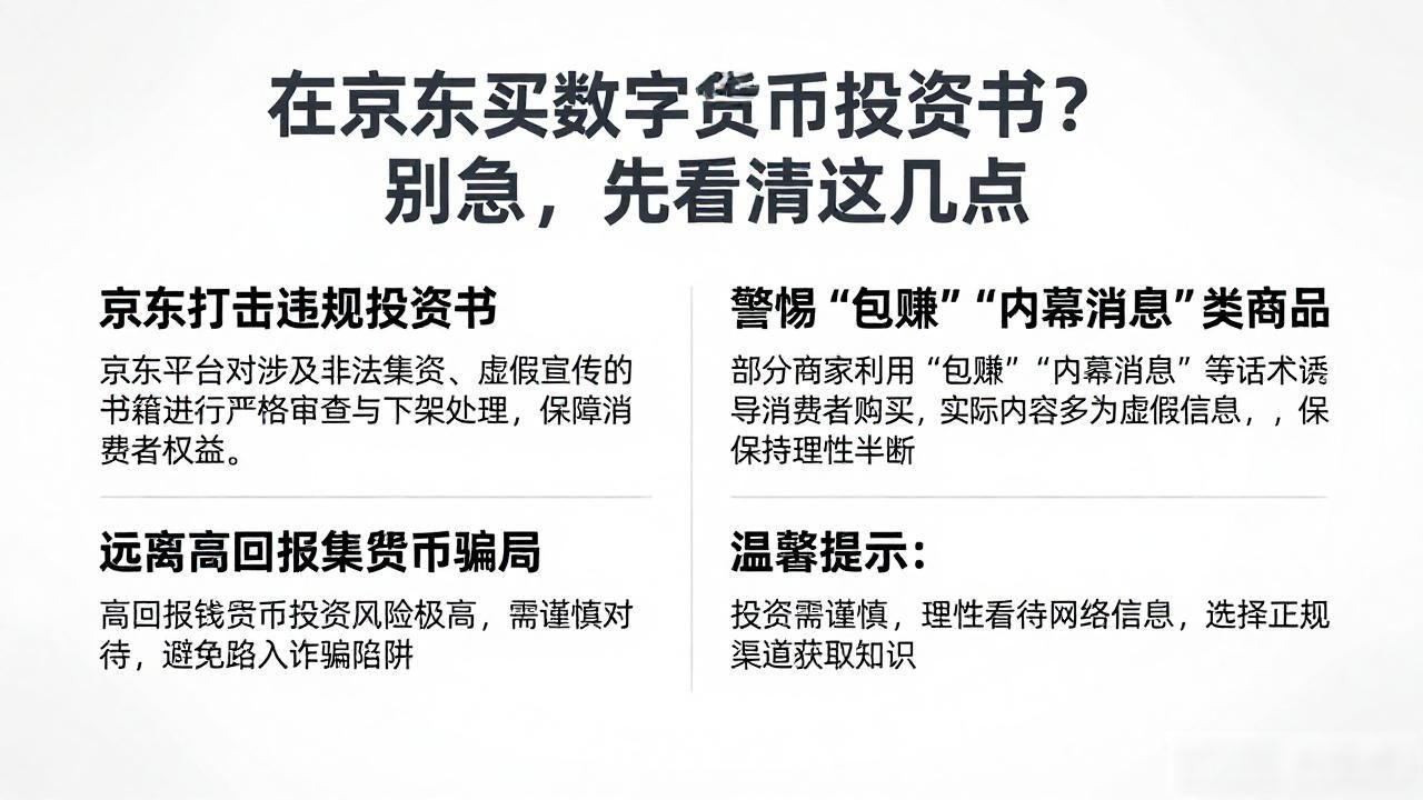 在京东买数字货币投资书？别急，先看清这几点
