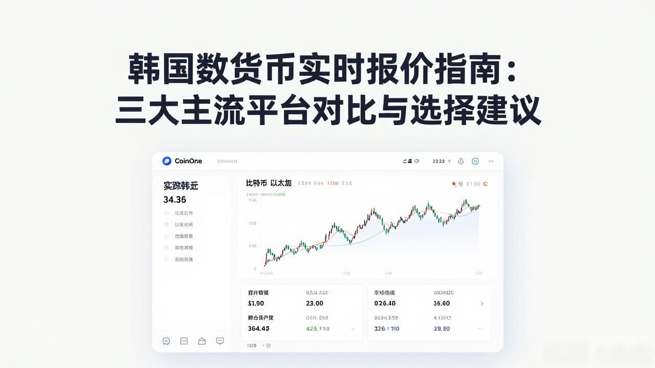 韩国数字货币实时报价指南：三大主流平台对比与选择建议
