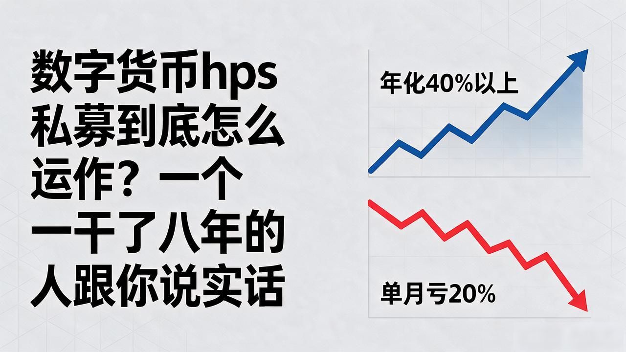 数字货币hps私募到底怎么运作？一个干了八年的人跟你说实话