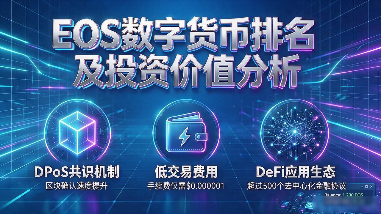 EOS公链技术特点及投资者关注要点_2026年EOS当前地位及未来发展潜力_eos数字货币排名