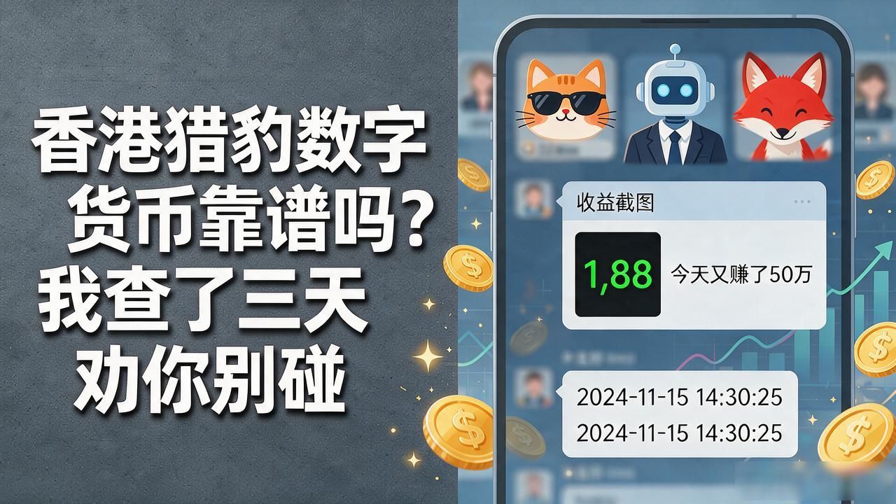 香港猎豹数字货币靠谱吗？我查了三天劝你别碰
