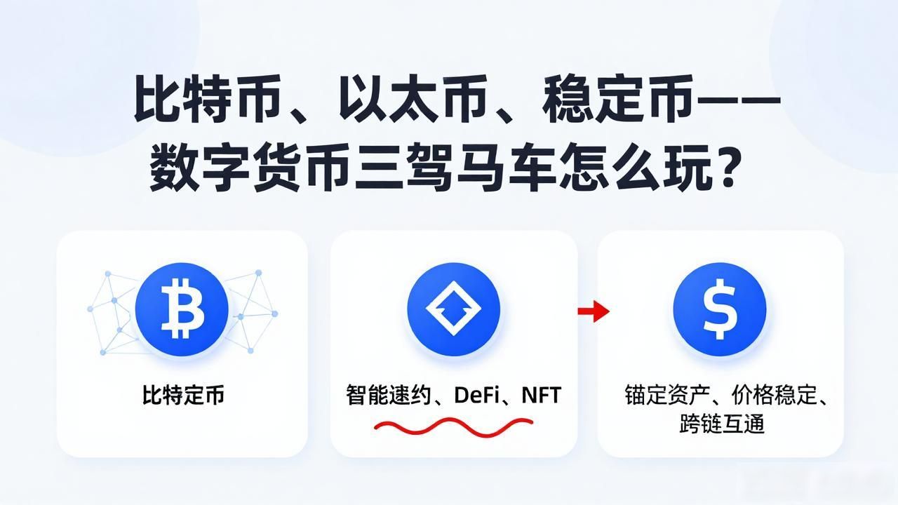 数字货币市场中比特币以太坊稳定币的作用_数字货币市场三驾马车_比特币在数字货币市场的风向标作用