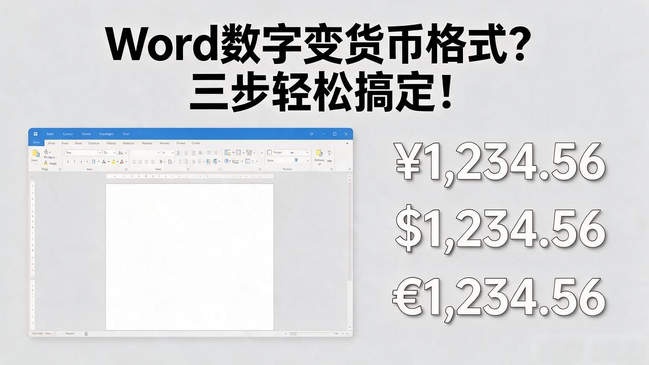 word文档的数字怎么写成货币格式_Word设置货币格式_Word文档数字转货币格式