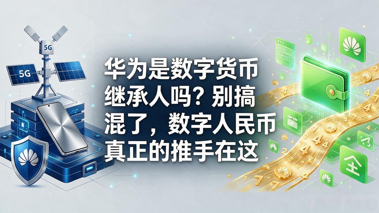 华为是数字货币继承人吗？别搞混了，数字人民币真正的推手在这