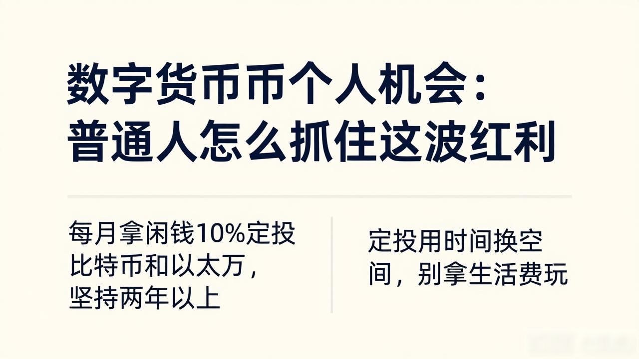 普通人参与数字货币的方法_数字货币定投策略_数字货币个人机会